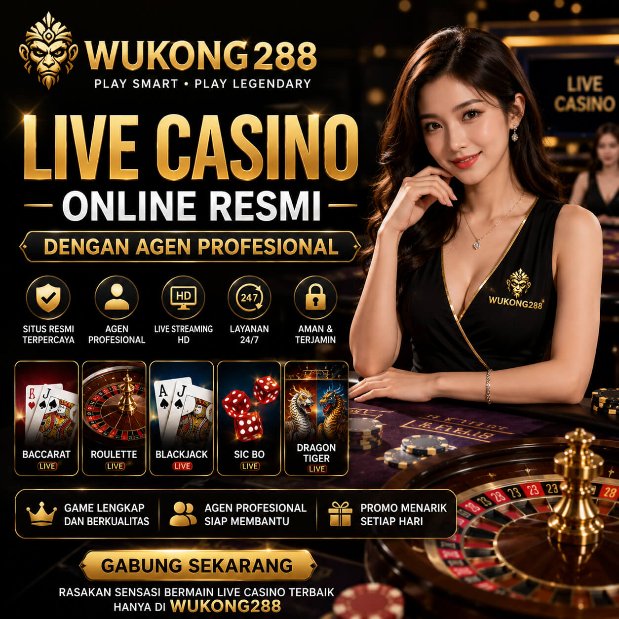 WUKONG288 X ANGOURIE Live Casino Online Resmi dengan Agen Profesional