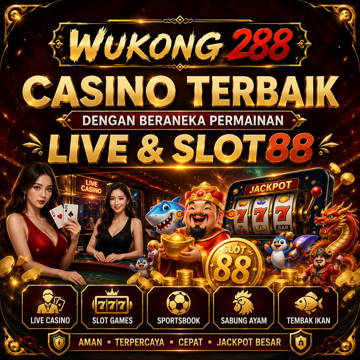 WUKONG288 | Casino Terbaik dengan Beraneka Permainan Live & Slot88